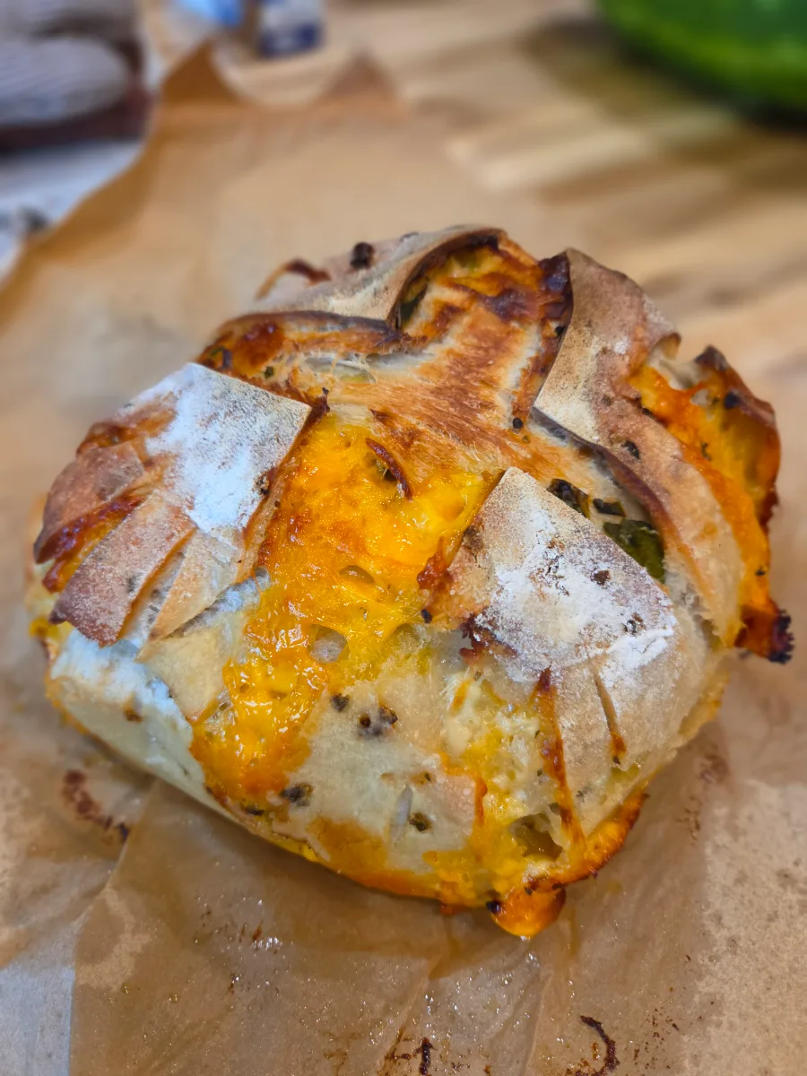 Jalapeno Cheddar Sourdough Bread